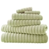 Pacific Coast Textiles Luxury Spa Collection Wavy 6-pc. Bath Towel Set In Green