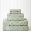 Pacific Coast Textiles Medallion Swirl 6-pc. Bath Towel Set In Green
