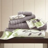 Pacific Coast Textiles Organic Vines Yarn Dyed 6-pc. Bath Towel Set In Gray