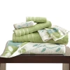 Pacific Coast Textiles Organic Vines Yarn Dyed 6-pc. Bath Towel Set In Green