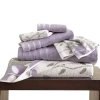 Pacific Coast Textiles Organic Vines Yarn Dyed 6-pc. Bath Towel Set In Purple