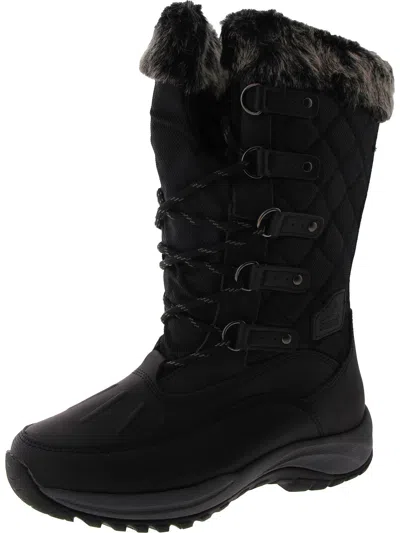 Pacific Mountain Whiteout Womens Quilted Mid-calf Winter & Snow Boots In Black