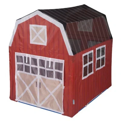 Pacific Play Tents Barnyard 3.16' X 4' Playhouse In Red