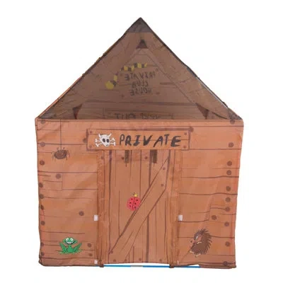 Pacific Play Tents Club House Play Tent With Carrying Bag In Brown