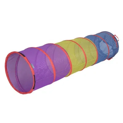 Pacific Play Tents See Through Institutional Play Tunnel With Carrying Bag In Multi