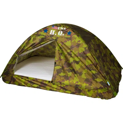 Pacific Play Tents Twin-size Hq Camo Bed Tent In Brown