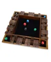 Pacific Shore Games 4 Player Shut The Box Dice Board Game With Walnut Stained Wood
