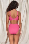 Pacifica By Sunsets Astrid High Waist Bikini Swim Bottoms In Dragon Fruit