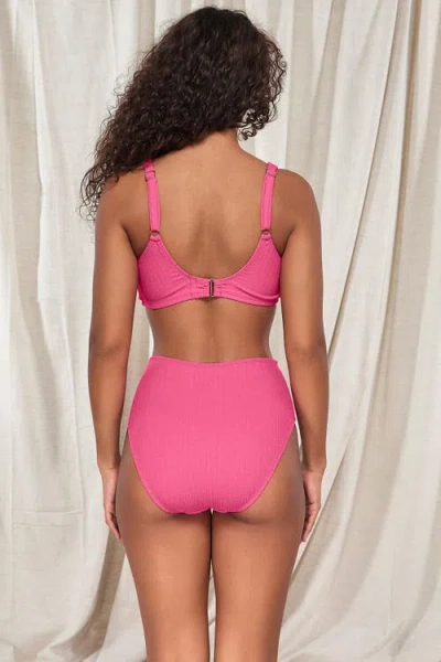 Pacifica By Sunsets Astrid High Waist Bikini Swim Bottoms In Dragon Fruit