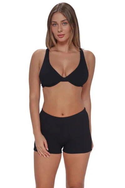 Pacifica By Sunsets Emery Underwire Bikini Swimsuit Top In Black