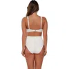 Pacifica By Sunsets Hannah High Waist Bikini Swim Bottoms In White