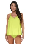 Pacifica By Sunsets Sadie Tankini Swimsuit Top In Bright Pear
