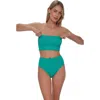 Pacifica By Sunsets Shellie Tube Top Bikini Swimsuit In Green