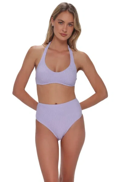 Pacifica By Sunsets Splash Halter Bikini Swimsuit Top In Purple