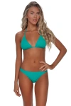 Pacifica By Sunsets Tiana Triangle Bikini Swimsuit Top In Green