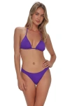 Pacifica By Sunsets Tiana Triangle Bikini Swimsuit Top In Purple