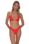 Pacifica By Sunsets Tiana Triangle Bikini Swimsuit Top In Red