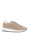 Paciotti 4us Man Sneakers Beige Size 10 Leather, Textile Fibers