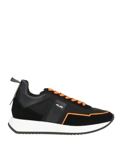 Paciotti 4us Man Sneakers Black Size 11 Leather, Textile Fibers