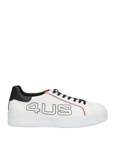 Paciotti 4us Man Sneakers White Size 7 Calfskin