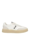 Paciotti 4us Man Sneakers White Size 9 Leather In White