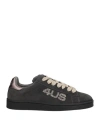 Paciotti 4us Woman Sneakers Charcoal Size 8 Leather In Gray