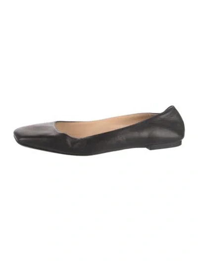 Pre-owned Paciotti Leather Flats In Black