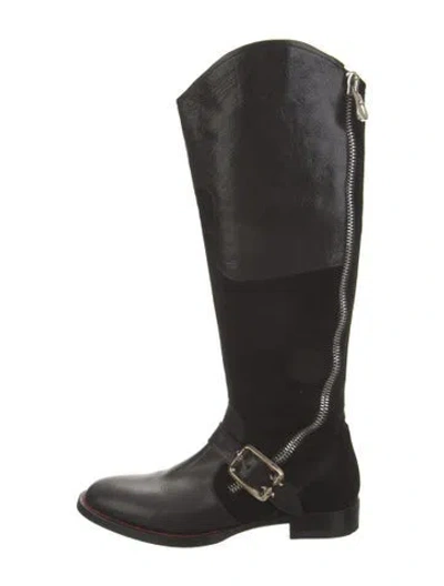 Pre-owned Paciotti Leather Riding Boots In Black
