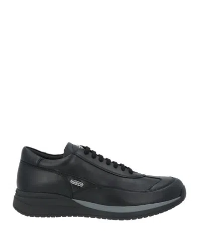 Paciotti Man Sneakers Black Size 10 Leather
