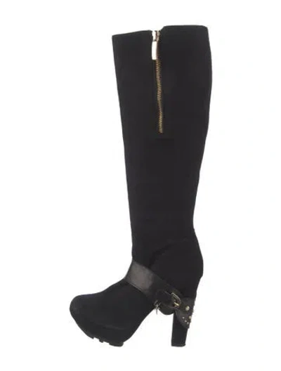 Pre-owned Paciotti Suede Boots In Black