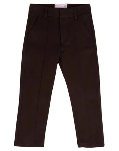 Paciotti Babies'  Toddler Boy Pants Dark Brown Size 5 Viscose, Polyamide, Elastane