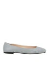Paciotti Woman Ballet Flats Light Grey Size 6 Leather In Gray