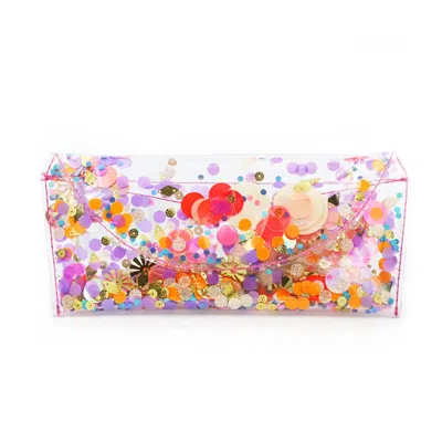 Packed Party Women's Confetti-filled Sunglass Case In Clear