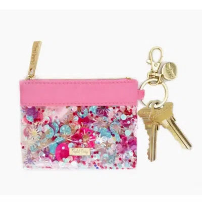 Packed Party Women's Think Confetti Keychain Wallet In Pink