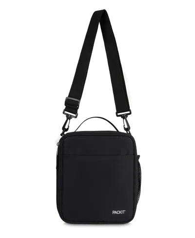 Packit Pack It Freezable 10" Crossbody Lunch Box In Black