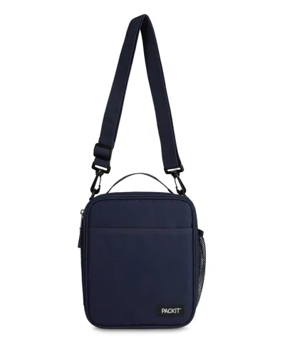 Packit Pack It Freezable 10" Crossbody Lunch Box In Midnight Navy