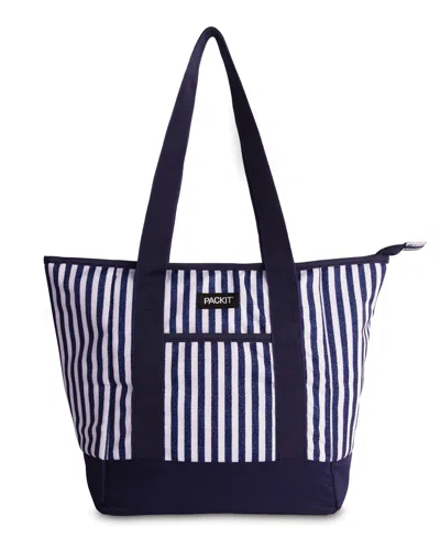 Packit Pack It Freezable 12.5" Can Tote Cooler In Seaside Stripe