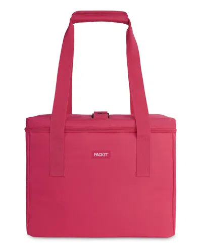 Packit Pack It Freezable 12.5" Market Tote In Magenta