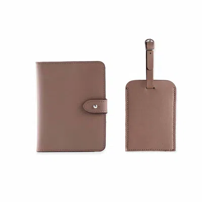 Pack'n Travel Neutrals Passport Holder & Luggage Tag Beige In Sand