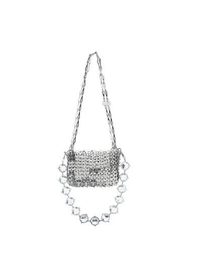 Paco Rabanne 1969 Shoulder Bag In Silver