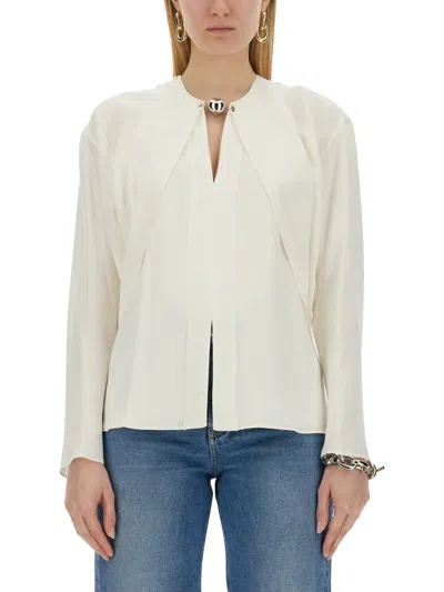 RABANNE BLOUSE WITH CHAIN DETAIL