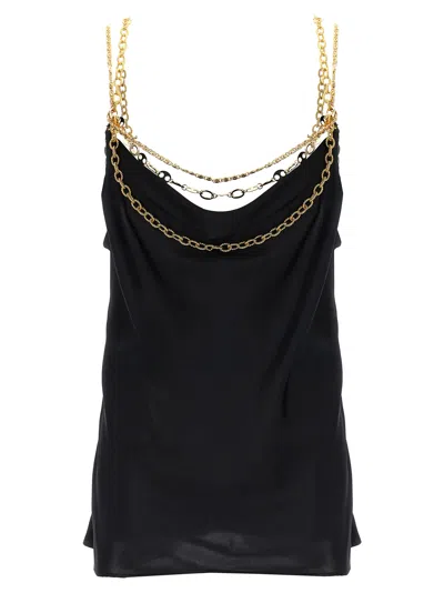 Paco Rabanne Chain Top In Black