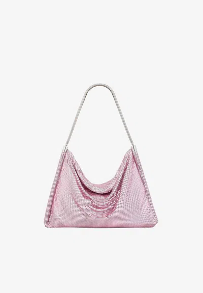 Rabanne Chainmail Metallic Mesh Shoulder Bag In Pink