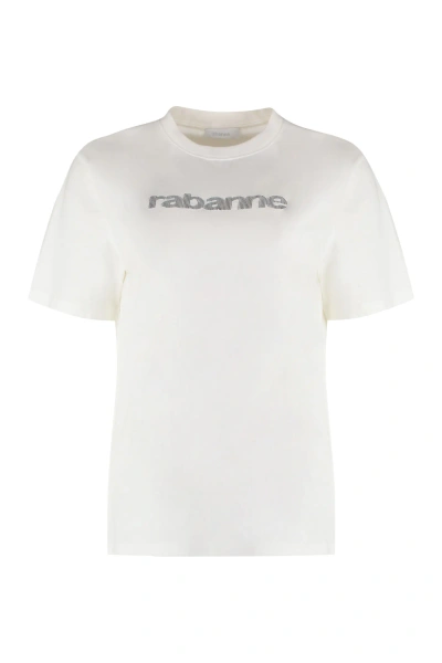 Paco Rabanne Cotton Crew-neck T-shirt In White