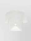 RABANNE CREW-NECK COTTON T-SHIRT WITH METAL RING DETAILING