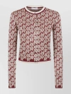 RABANNE CROPPED CREW NECK KNIT SWEATER
