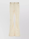 RABANNE DISC FLARED DENIM TROUSERS WITH BACK POCKET DETAIL