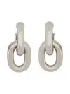 Rabanne Orecchini Doppio Cerchio Xl Link In Silver