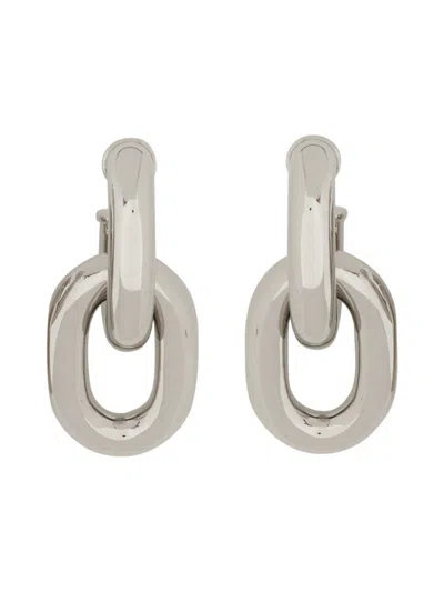 Paco Rabanne Double Hoop Earrings Xl Link In Silver