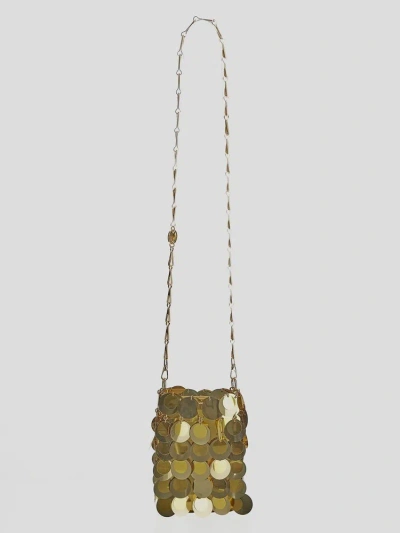 Paco Rabanne Embellished Shoulder Bag In Gold